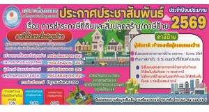 ประชาสัมพันธ์การชำระภาษีที่ดินและสิ่งปลูกสร้าง/ภาษีป้าย 2569